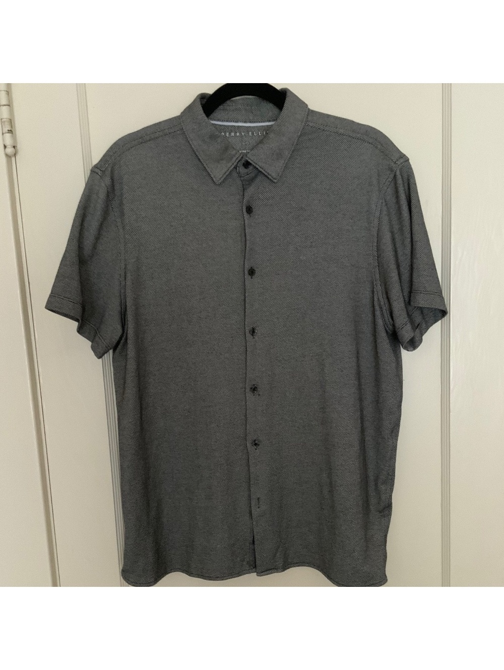 PERRY ELLIS Men’s Short Sleeve Shirt, Sz L